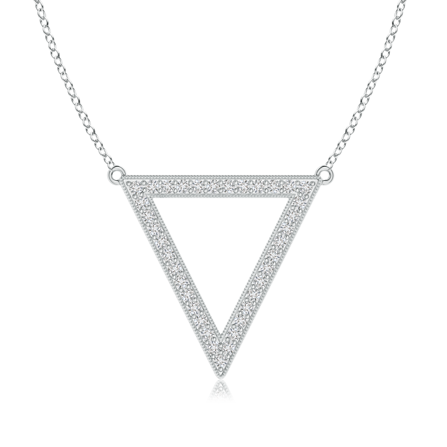 Lab Grown Diamond Open Triangle Necklace - Main Image