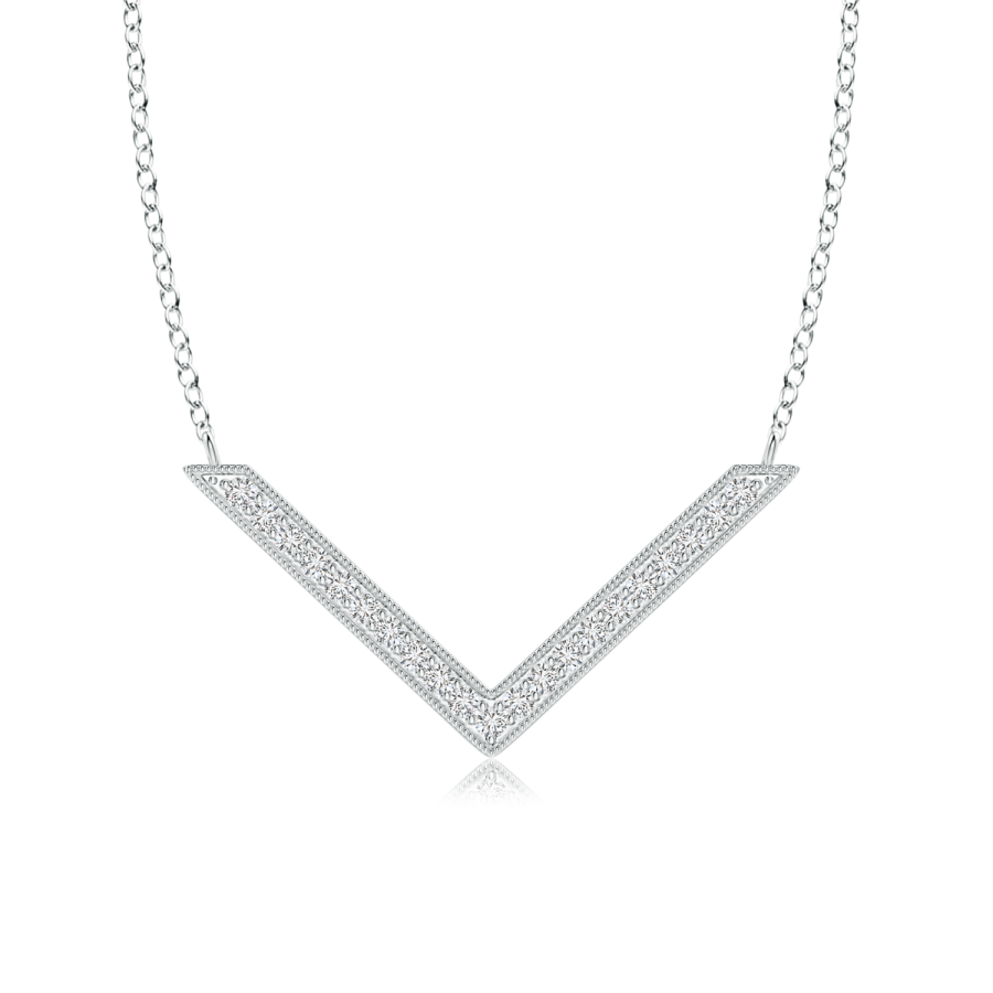 Lab Grown Diamond Chevron Necklace - Main Image