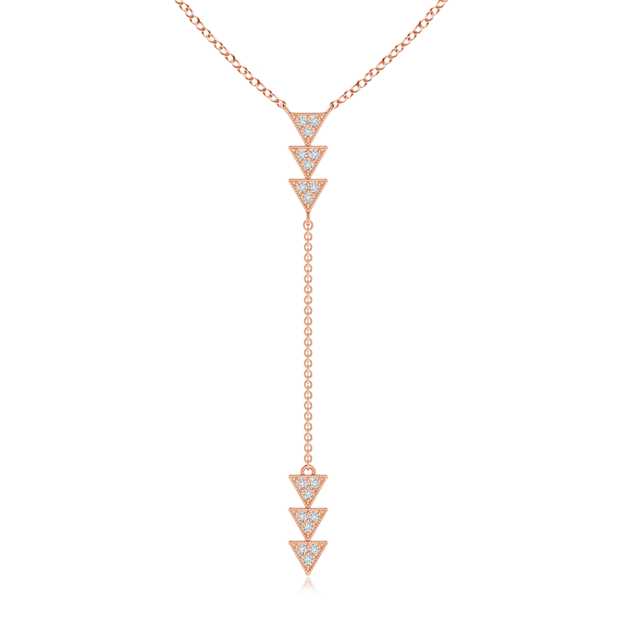 Lab Grown Diamond Triangle Y Drop Necklace - Main Image