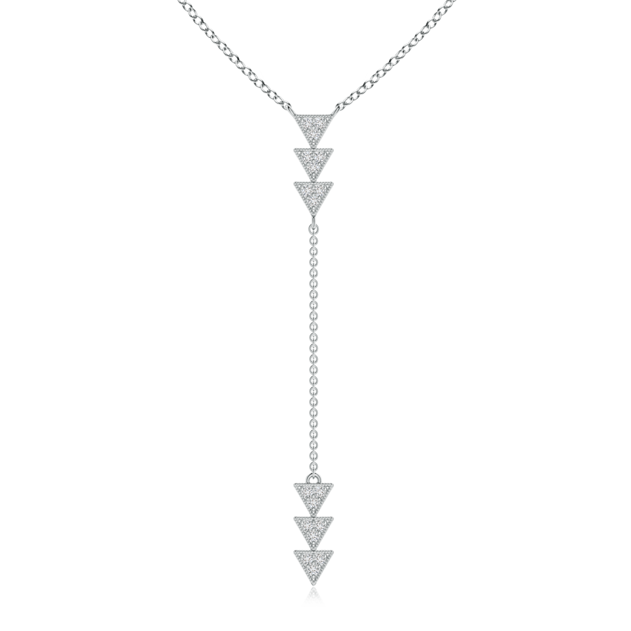 Lab Grown Diamond Triangle Y Drop Necklace - Main Image