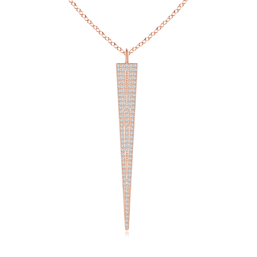 Lab Grown Diamond Long Triangle Necklace - Main Image
