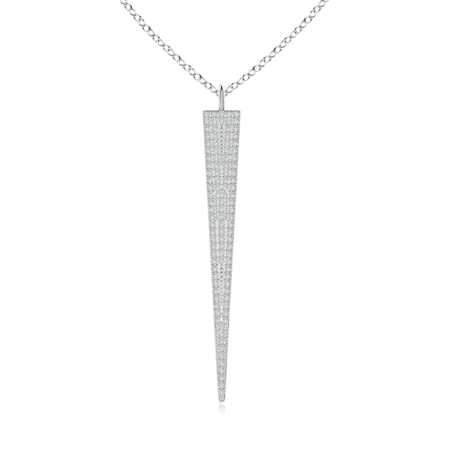 Lab Grown Diamond Long Triangle Necklace - Main Image