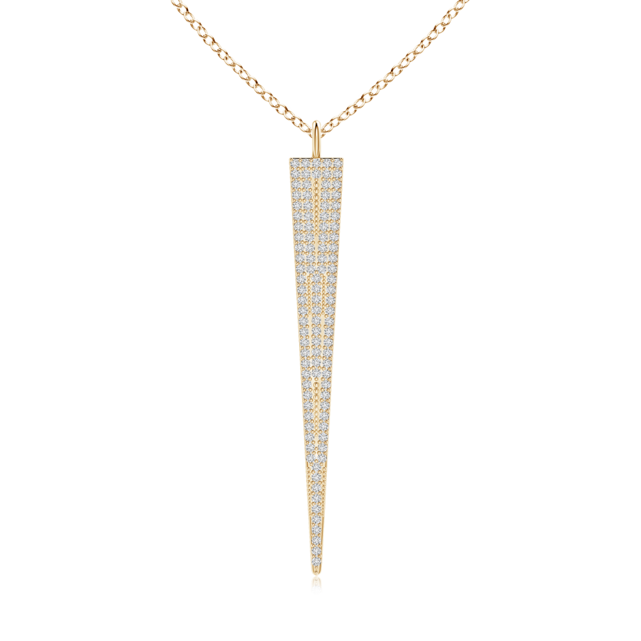 Lab Grown Diamond Long Triangle Necklace - Main Image