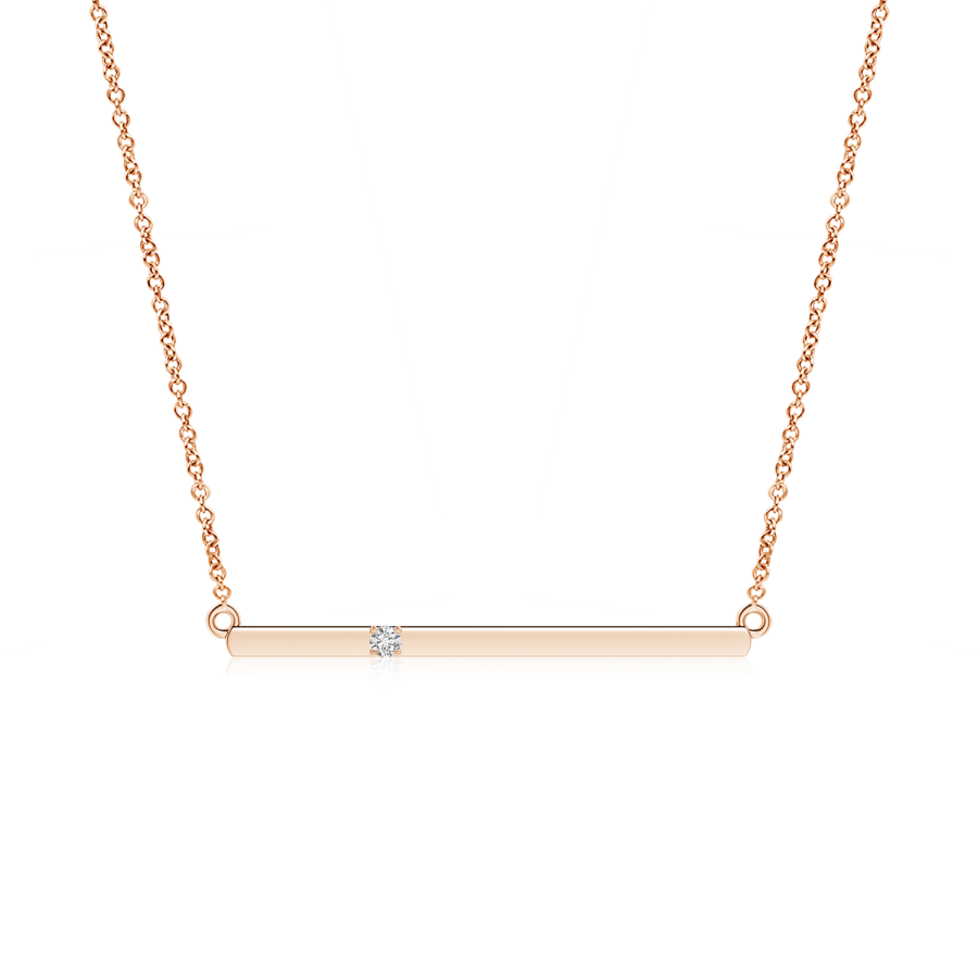 Prong Set Lab Grown Diamond Bar Necklace - Main Image