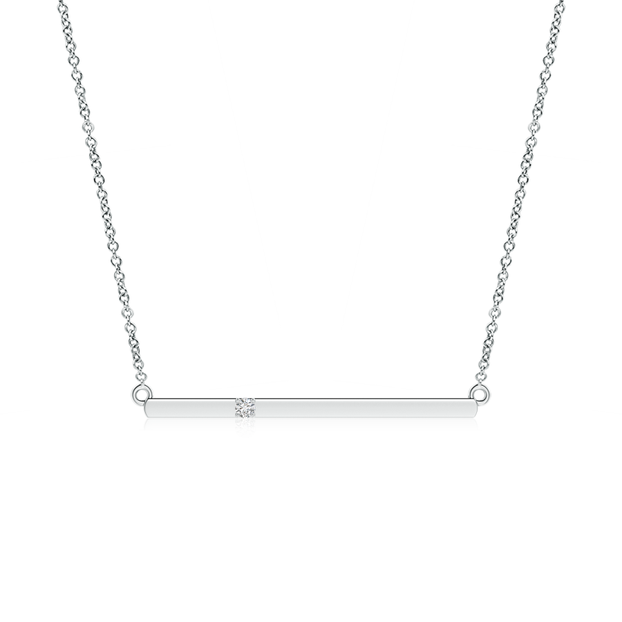 Prong Set Lab Grown Diamond Bar Necklace - Main Image