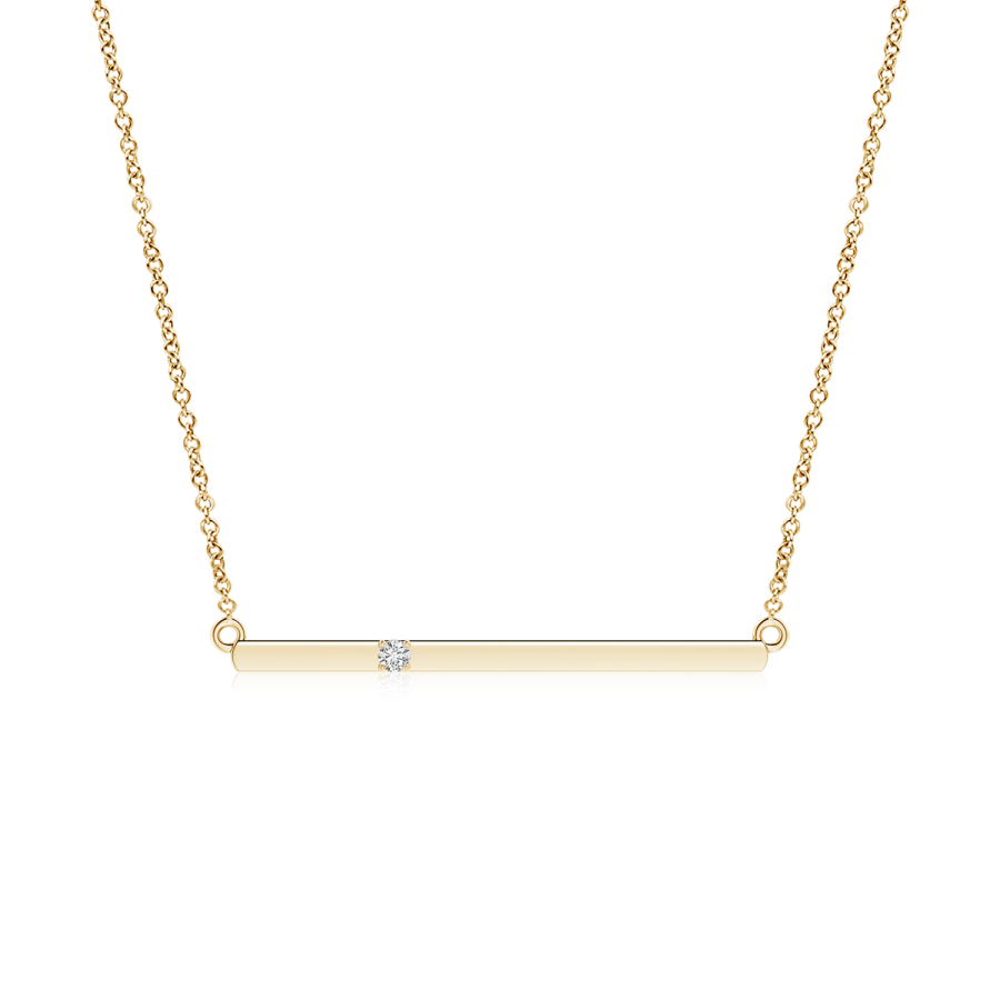 Prong Set Lab Grown Diamond Bar Necklace - Main Image