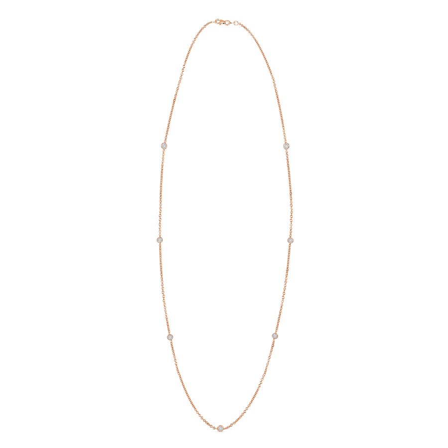 Bezel Set Lab Grown Diamond By Yard Necklace - Main Image