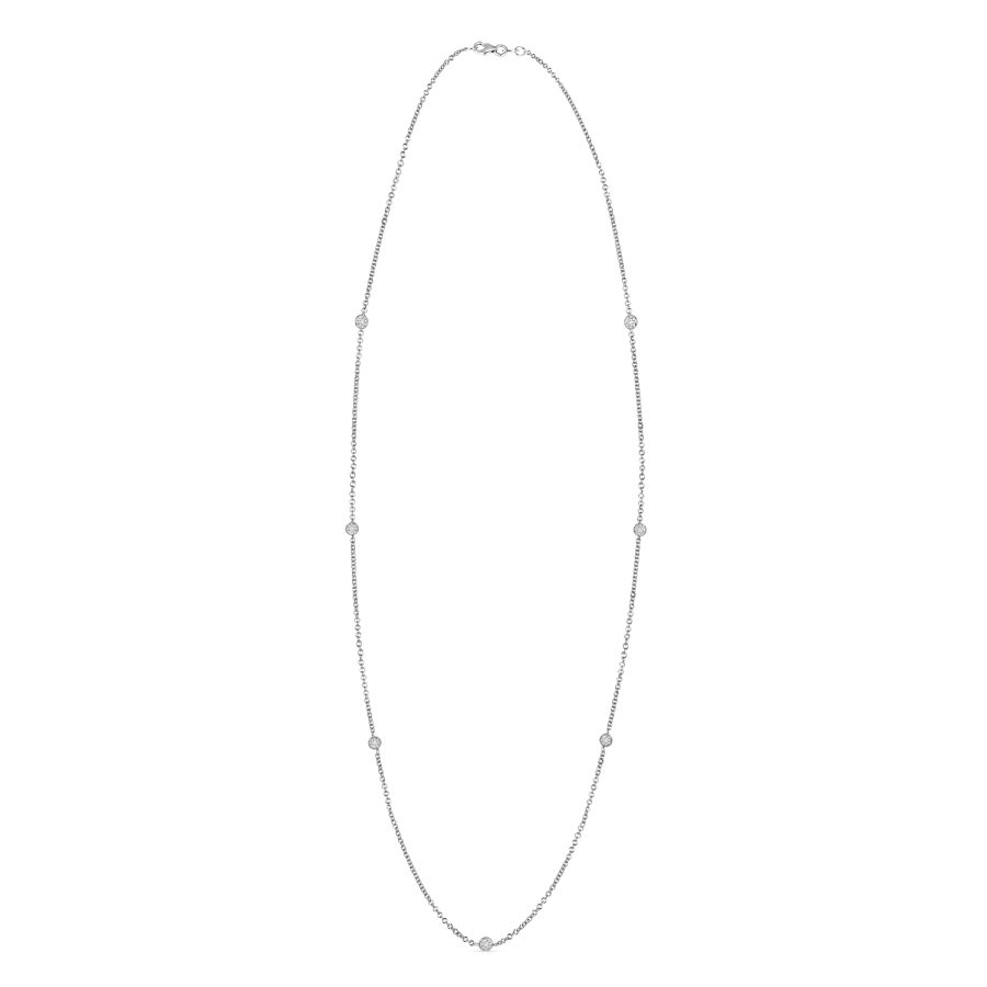 Bezel Set Lab Grown Diamond By Yard Necklace - Main Image