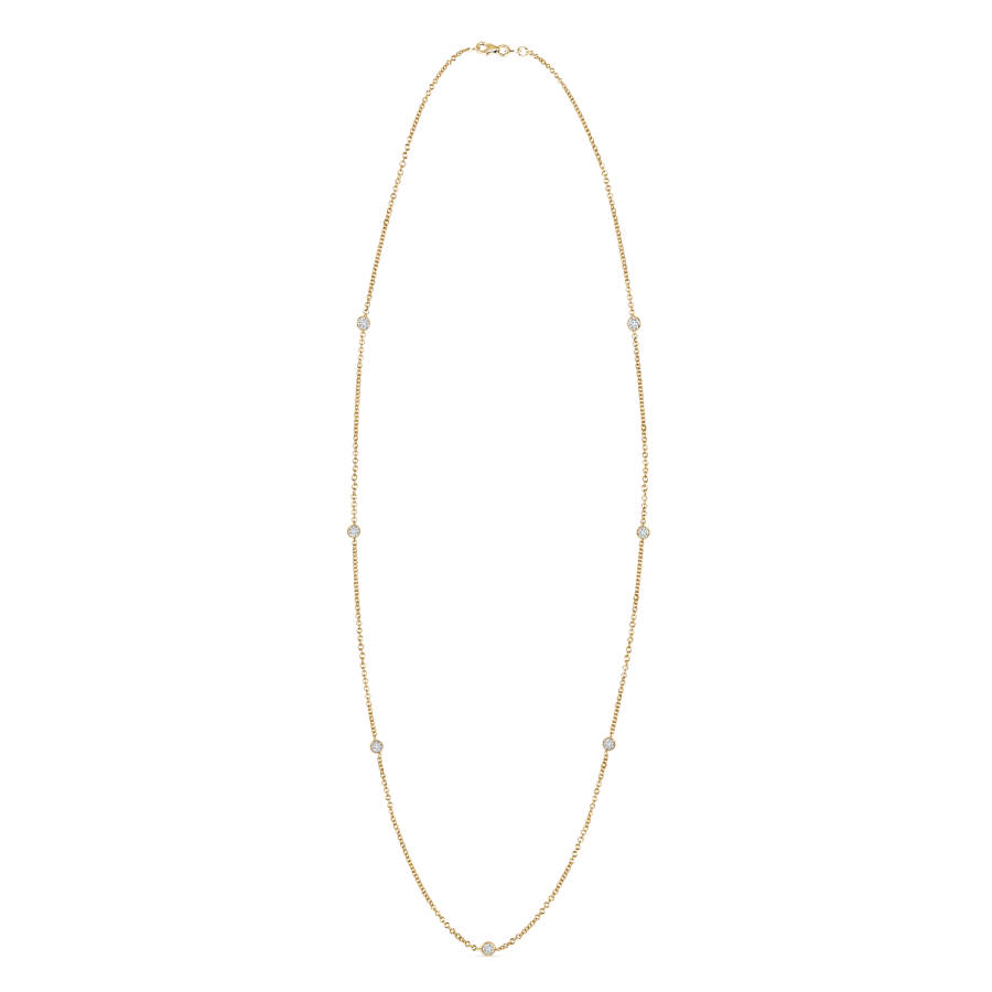 Bezel Set Lab Grown Diamond By Yard Necklace - Main Image