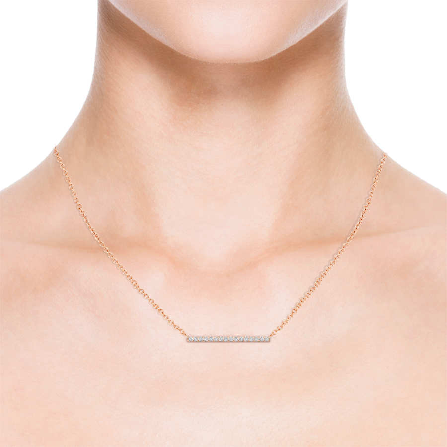 アクセサリー Bar Necklace Coordinates Vertical Bar Necklace 14K Rose Gold 18