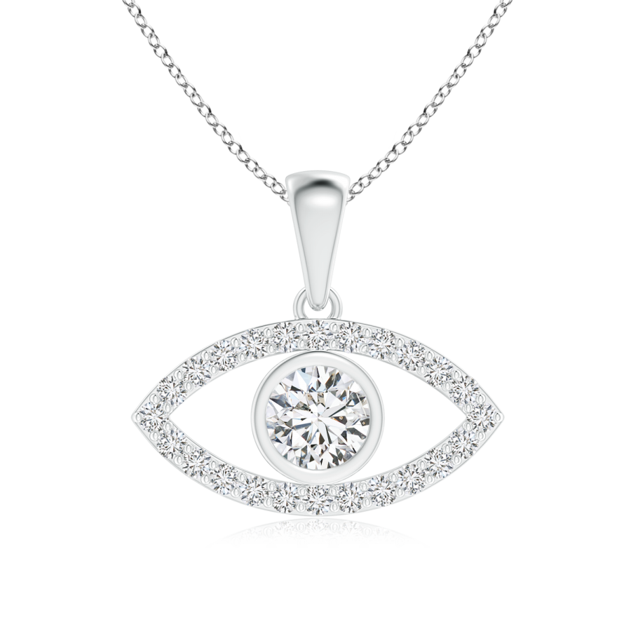 Lab Grown Diamond Evil Eye Dangle Pendant - Main Image