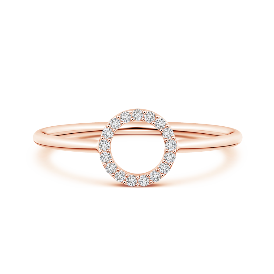 Round Lab Grown Diamond Open Circle Ring - Main Image