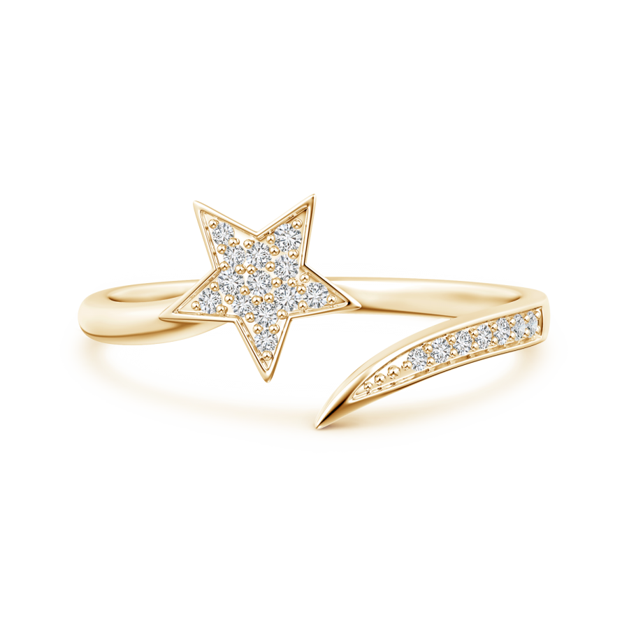 Pave Set Lab Grown Diamond Shooting Star Ring - Main Image