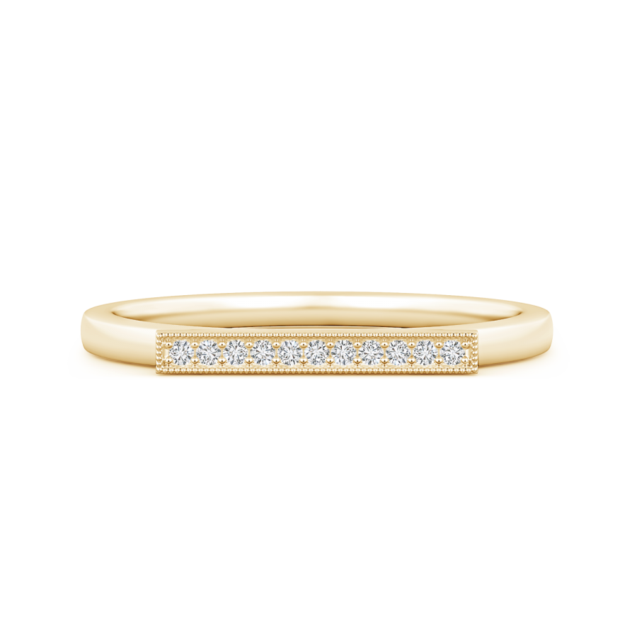 Lab Grown Diamond Horizontal Bar Ring - Main Image