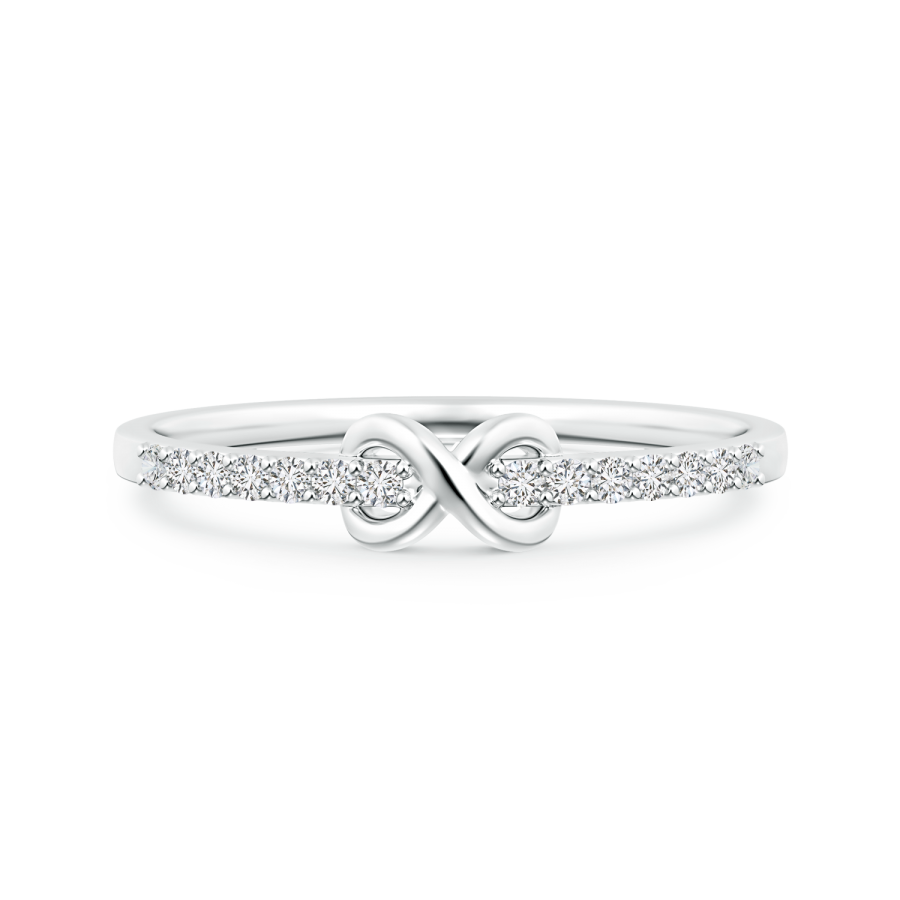 Round Lab Grown Diamond Infinity Promise Ring - Main Image
