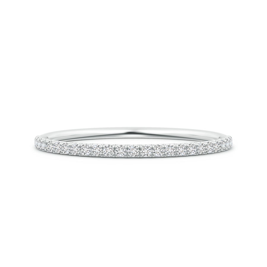 U-Pave Set Lab Grown Diamond Half Eternity Band - Main Image