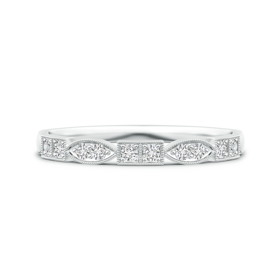 Lab Grown Diamond Alternate Marquise & Square Wedding Band - Main Image