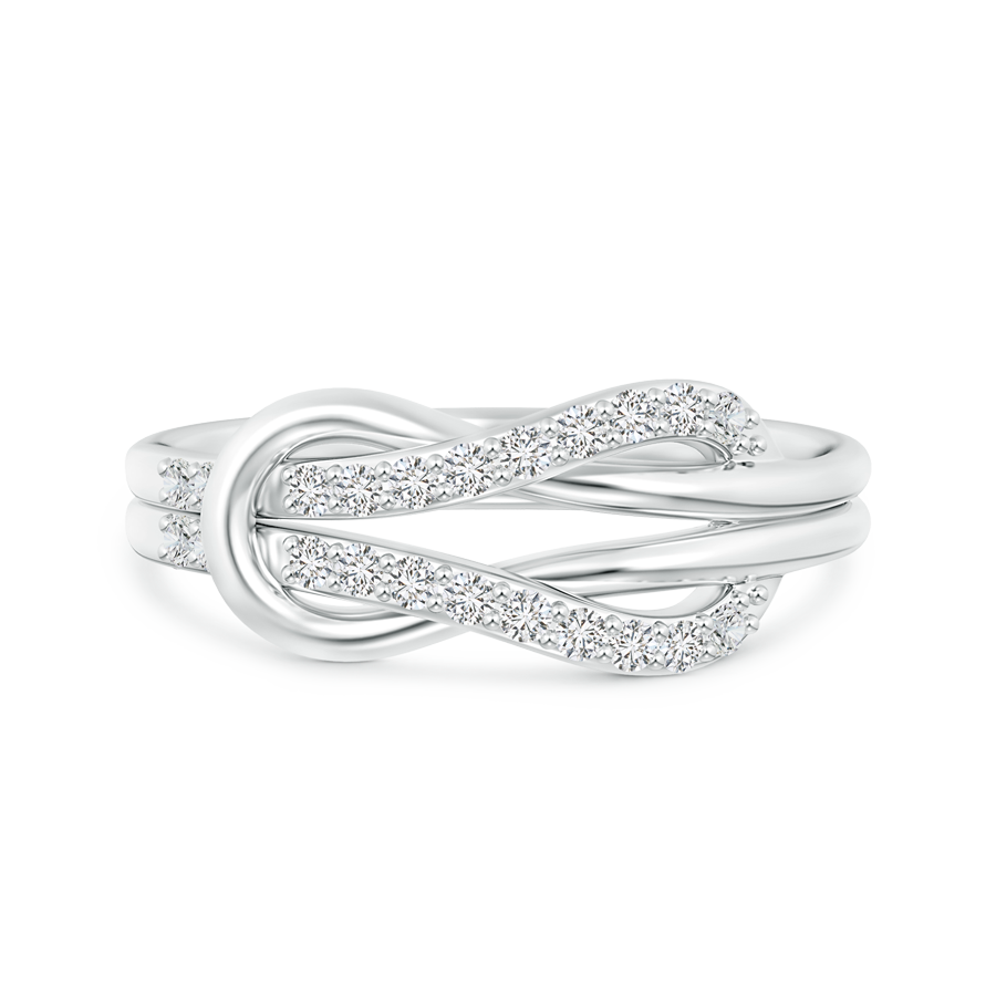 overflade loop lampe Encrusted Lab Grown Diamond Infinity Love Knot Ring | Pure Ignis