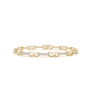 Inspirational Linear Link Lab Grown Diamond Infinity Bracelet