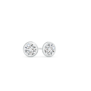 Martini Setting Bezel Set Lab Grown Diamond Stud Earrings