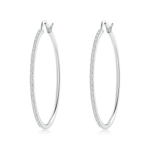 Lab Grown Diamond Latch Hoop Earrings