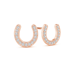 Lab Grown Diamond Lucky Horseshoe Stud Earrings