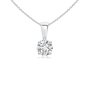 Prong Set Round Lab Grown Diamond Solitaire Pendant