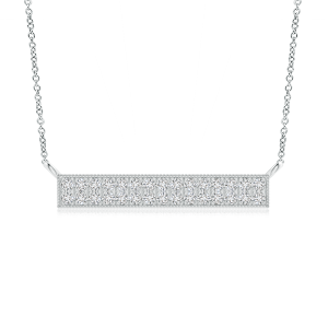 Double Row Lab Grown Diamond Bar Necklace