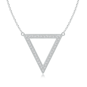 Lab Grown Diamond Open Triangle Necklace