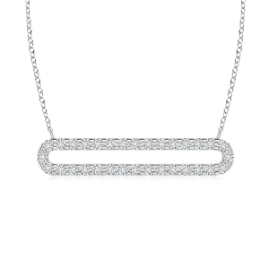 Lab Grown Diamond Elongated Oval Bar Necklace