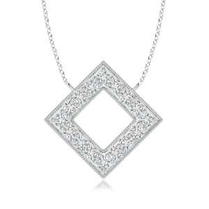 Lab Grown Diamond Geometric Square Necklace