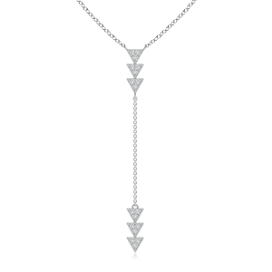 Lab Grown Diamond Triangle Y Drop Necklace