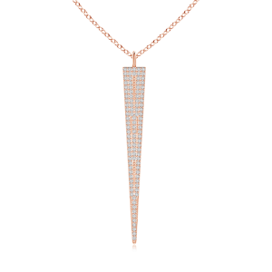 Lab Grown Diamond Long Triangle Necklace