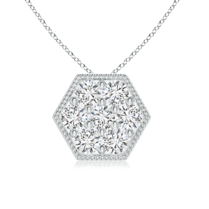 Lab Grown Diamond Hexagon Necklace Pendant