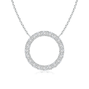 Lab Grown Diamond Open Circle Necklace