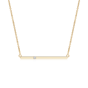 Prong Set Lab Grown Diamond Bar Necklace