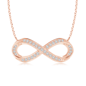 Lab Grown Diamond Sideways Infinity Necklace