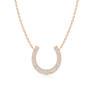 Lab Grown Diamond Horseshoe Pendant Necklace