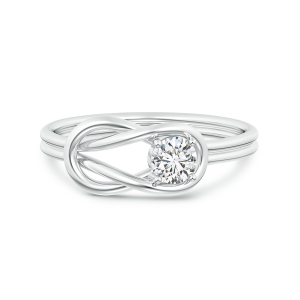 Solitaire Lab Grown Diamond Infinity Knot Ring