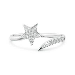 Pave Set Lab Grown Diamond Shooting Star Ring