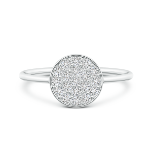 Pave Set Lab Grown Diamond Starry Disc Ring