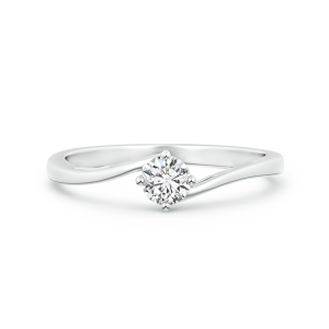 Lab Grown Diamond Solitaire Ring with Twisted Shank