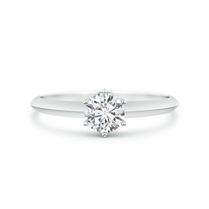 Six-Prong Round Lab Grown Diamond Solitaire Engagement Ring