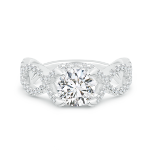 Solitaire Round Lab Grown Diamond Crossover Ring