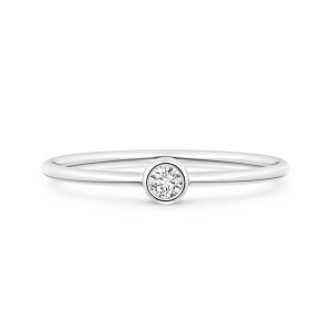 Solitaire Lab Grown Round Diamond Stackable Ring