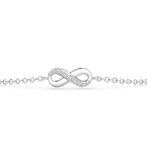 Lab Grown Diamond Infinity Bracelet with Chain