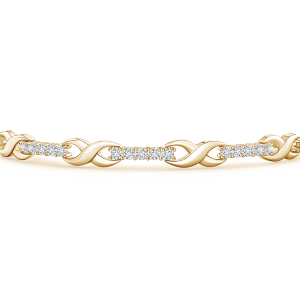 Inspirational Linear Link Lab Grown Diamond Infinity Bracelet