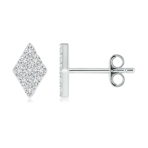 Composite Lab Grown Diamond Kite Shaped Stud Earrings