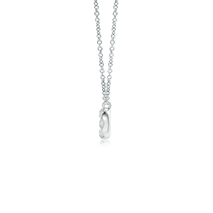 Lab Grown Diamond Elongated Oval Bar Necklace