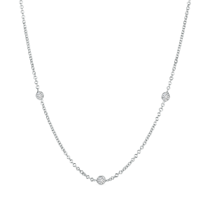 Bezel Set Lab Grown Diamond By Yard Necklace